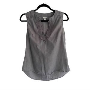 MERONA Sleeveless Blouse Embroidery Taupe S